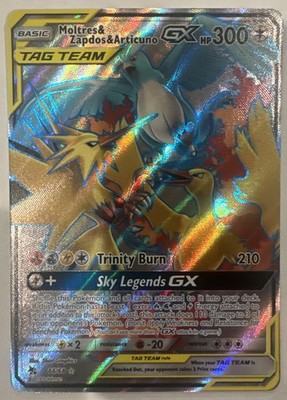 Moltres & Zapdos & Articuno Tag Team GX 66/68 Full Art Ultra Rare  Near Mint