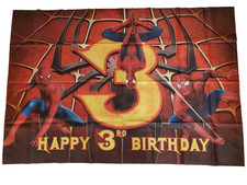 120 pcs Spiderman 3rd Birthday Party Set- Backdrop and Balloons