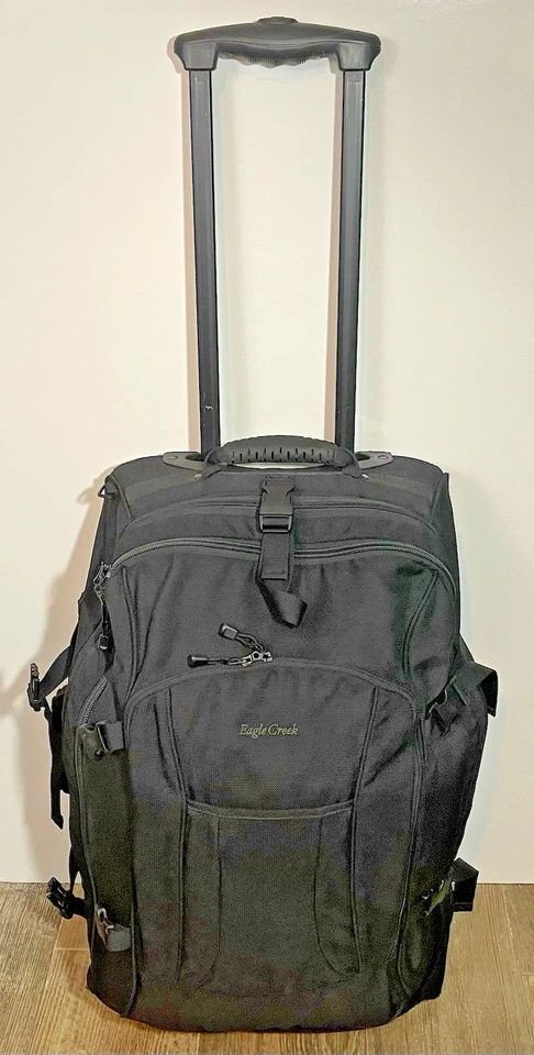 Mala vertical Eagle Creek expansível com rodas 24 Cordura rolante preta - Imagem 4 de 4