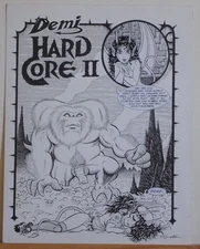 STEVE CROMPTON original art, Demi HardCore #2 page #1, 11"x14", splash page