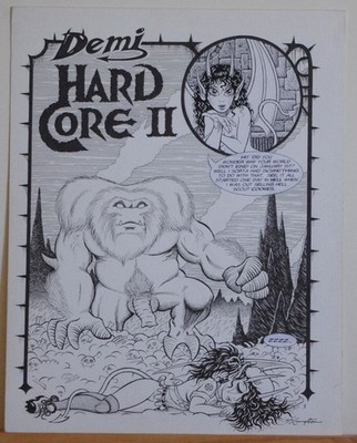 STEVE CROMPTON original art, Demi HardCore #2 page #1, 11''x14'', splash page