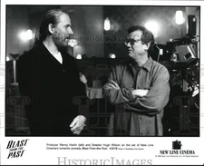 1998 Press Photo Renny Harlin & Hugh Wilson on "Blast from the Past" Movie Set