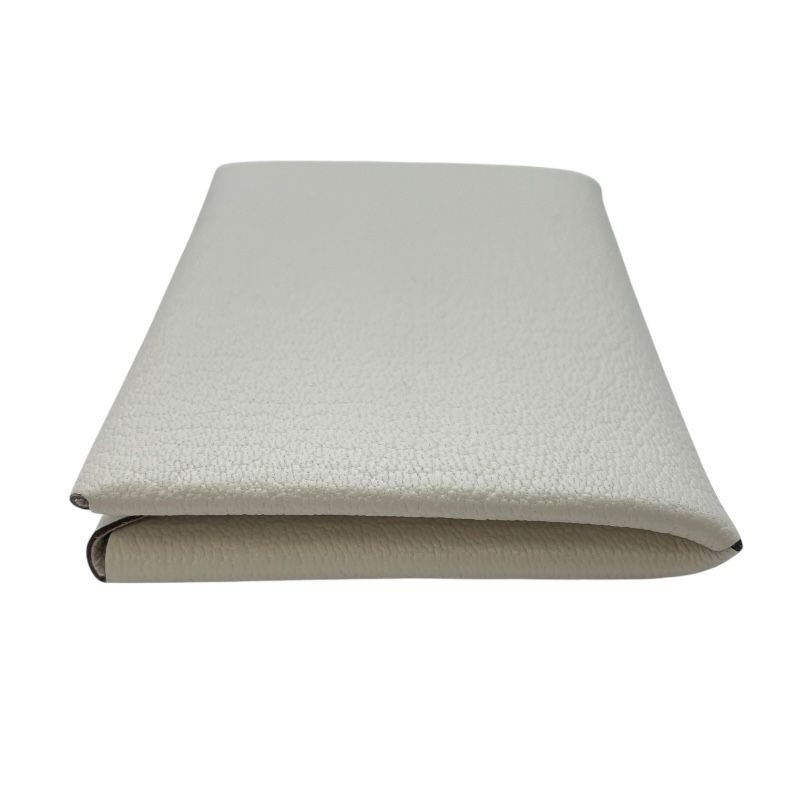 Hermes Calvi Card Case Chevre Craie 4.1in Women's Pre-owned thumbnail 4