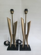 Large pair of Heathfield & Co Finn Gold contemporary lamps 61 cm Circa 2016