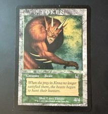 MTG Beast Token Odyssey Magic the Gathering Player Rewards