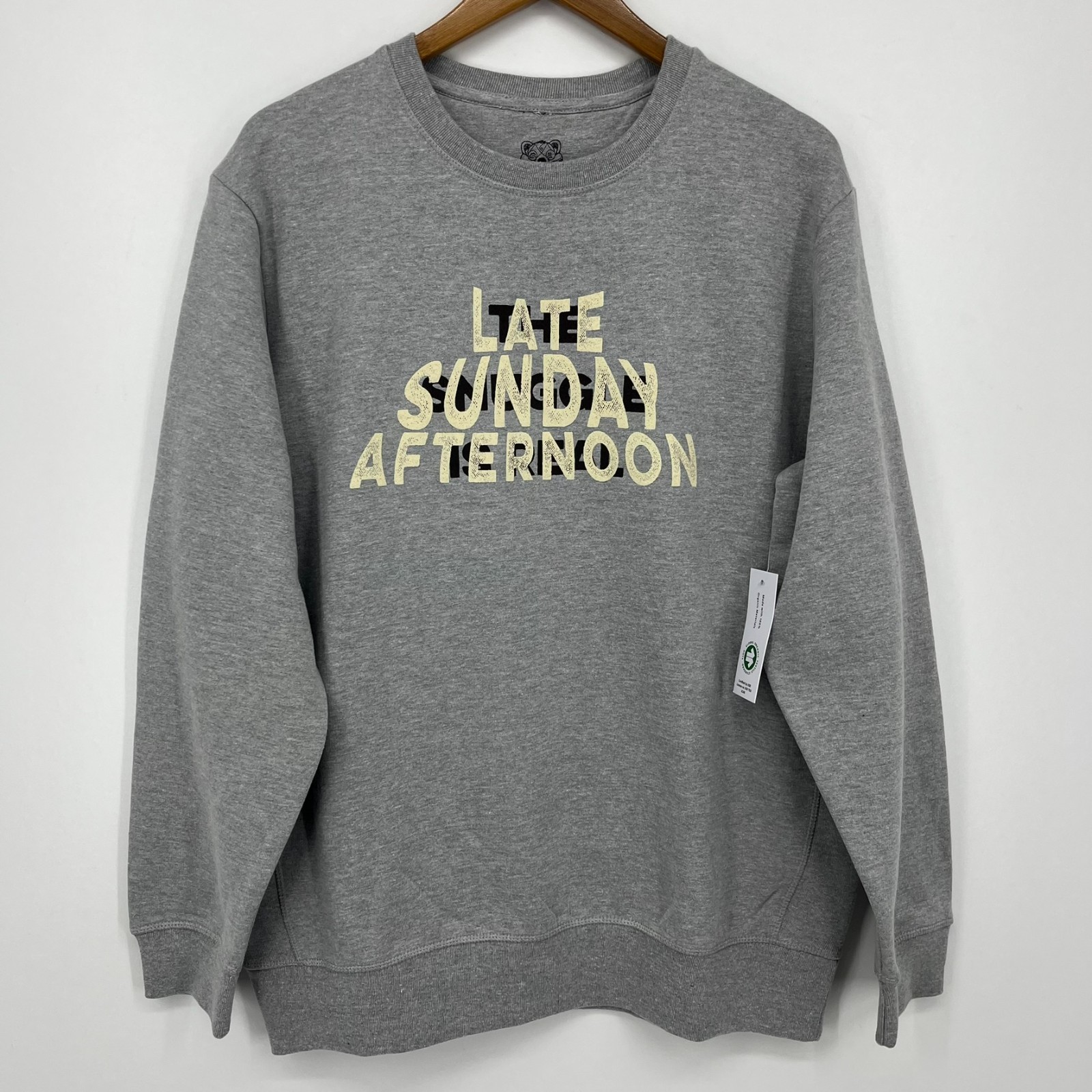 Late Sunday Afternoon Sweatshirt Men's Size L Gray Crew Neck