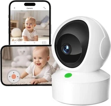 OJR 2K HD Video Baby Monitor w/ Camera, WiFi, Night Vision, 2-Way Audio
