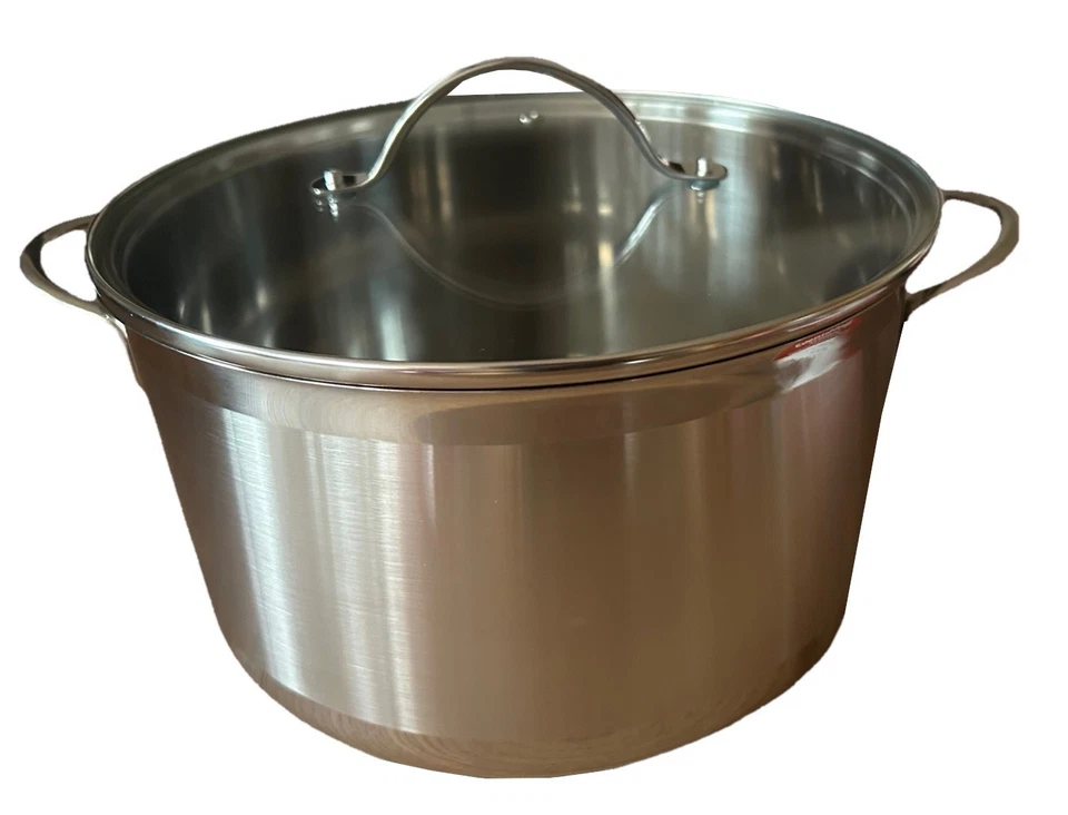 Edelstahl Kochtopf Topf Suppentopf mit Glasdeckel 24cm 6 Liter - Bild 2 von 4