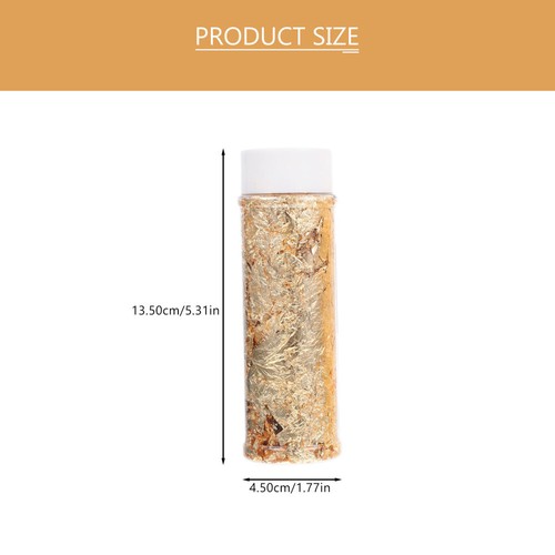 2 Bottles Gold Foil Shavings Cake Decorations Cupcake Fragments Sprinkles - Picture 8 of 12