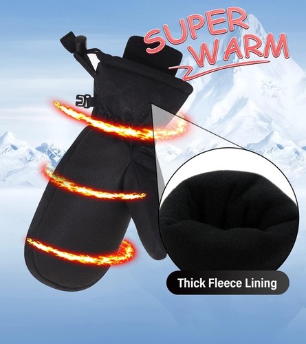 Toddler Gloves Mittens snow kids winter waterproof kids thick insulated T2-4 M - Picture 3 of 7