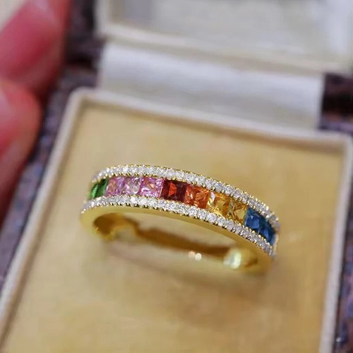 Trendy Finger Ring Female Engagement Zirconia Luxury Fashion Jewelry Rings gifts - Picture 10 of 10