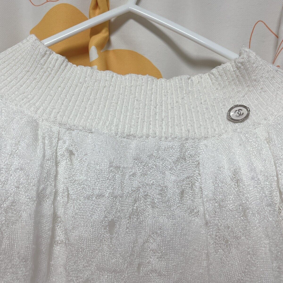 Chanel CC Mark AW005 White Lace Skirt 38 P45363K04769 | eBay