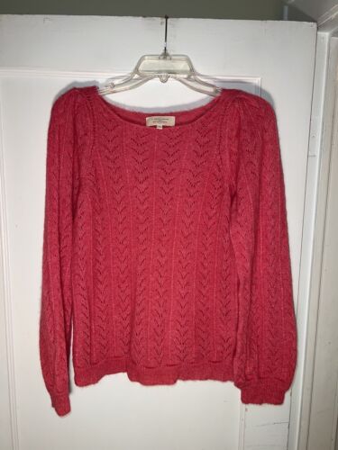 Sezane Pointelle Alpaca Wool Pullover Sweater  Jum