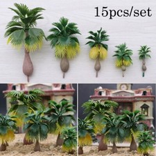 15pcs home decor Jungle Trees Palm Model Tree Plastic Trees for Diorama