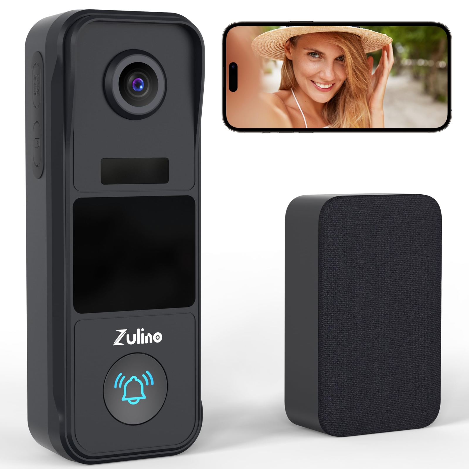 Video Doorbell Camera Wireless With Chime2.4g Wifino 5ghz Wifihd Live Viewpir-image