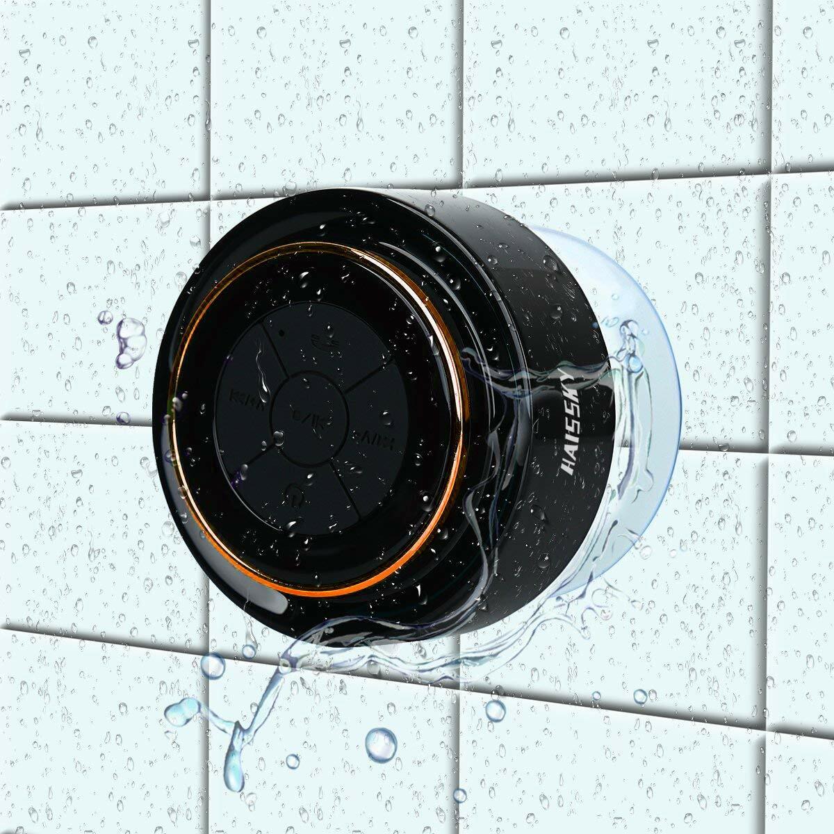 Enceinte Bluetooth étanche avec radio FM intégrée pour douche et camping - Modèle Splash-X Noir