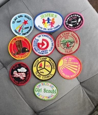 10 Different Girls Scout America Camp Patches GSA cookie troop badge vintage 
