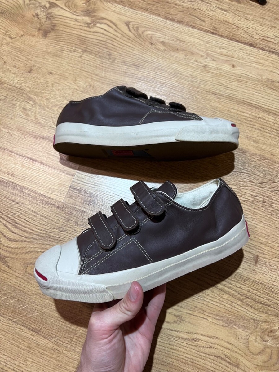 靴 \"1990's Converse\" Jack Purcell\"Size 8\" VINTAGE 90's Dead Stock Black Canvas JACK PURCELL Converse Tennis