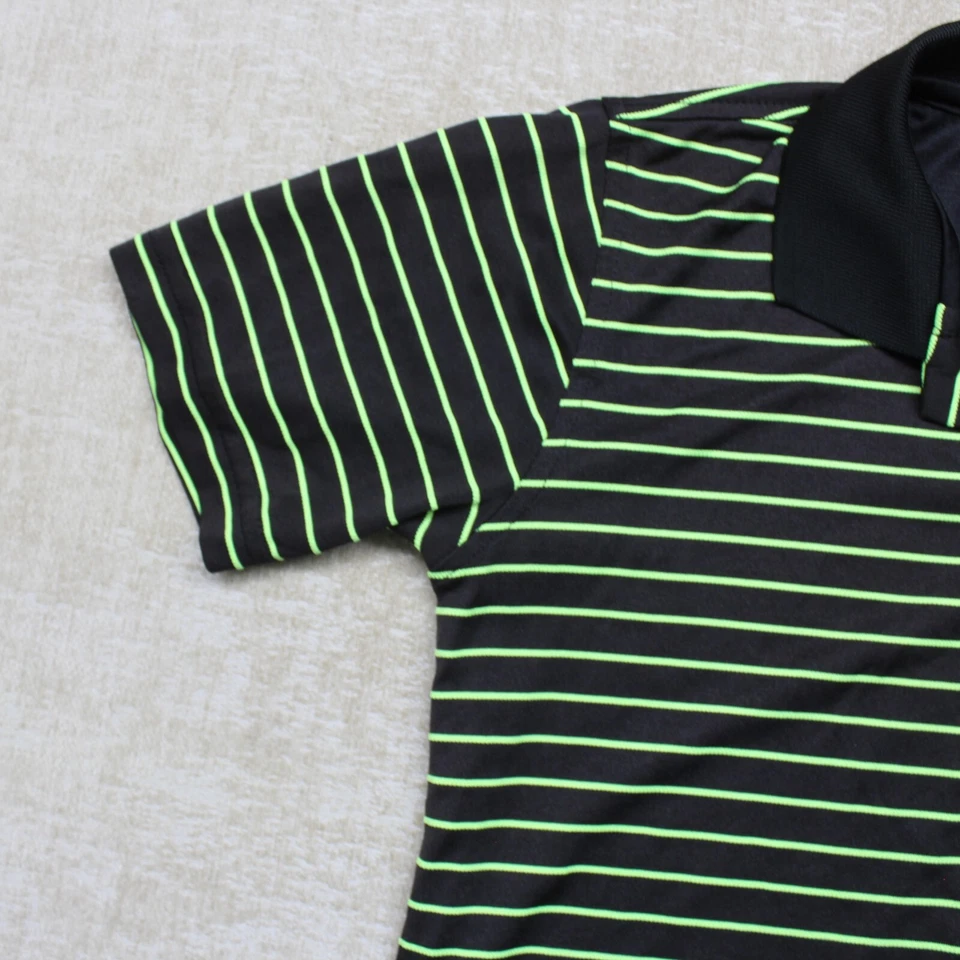 Camisa Polo George Jóvenes Niños Top M 8 Verde y Negro Rayas Manga Corta Foto 4 de 4