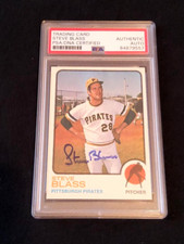 PITTSBURGH PIRATES STEVE BLASS 1973 TOPPS Baseball Signed PSA 1971 WORLD SERIES