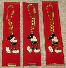 Disney Mickey Mouse Enamel Pendants w/ Chain New, Never Used  3  Total