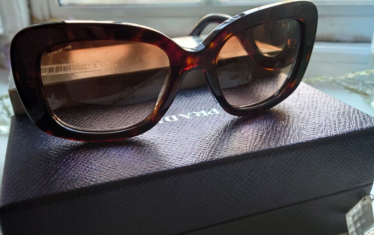 New Prada Sunglasses Baroque Swirl Brown Square PR27OS SPR 27O 2AU