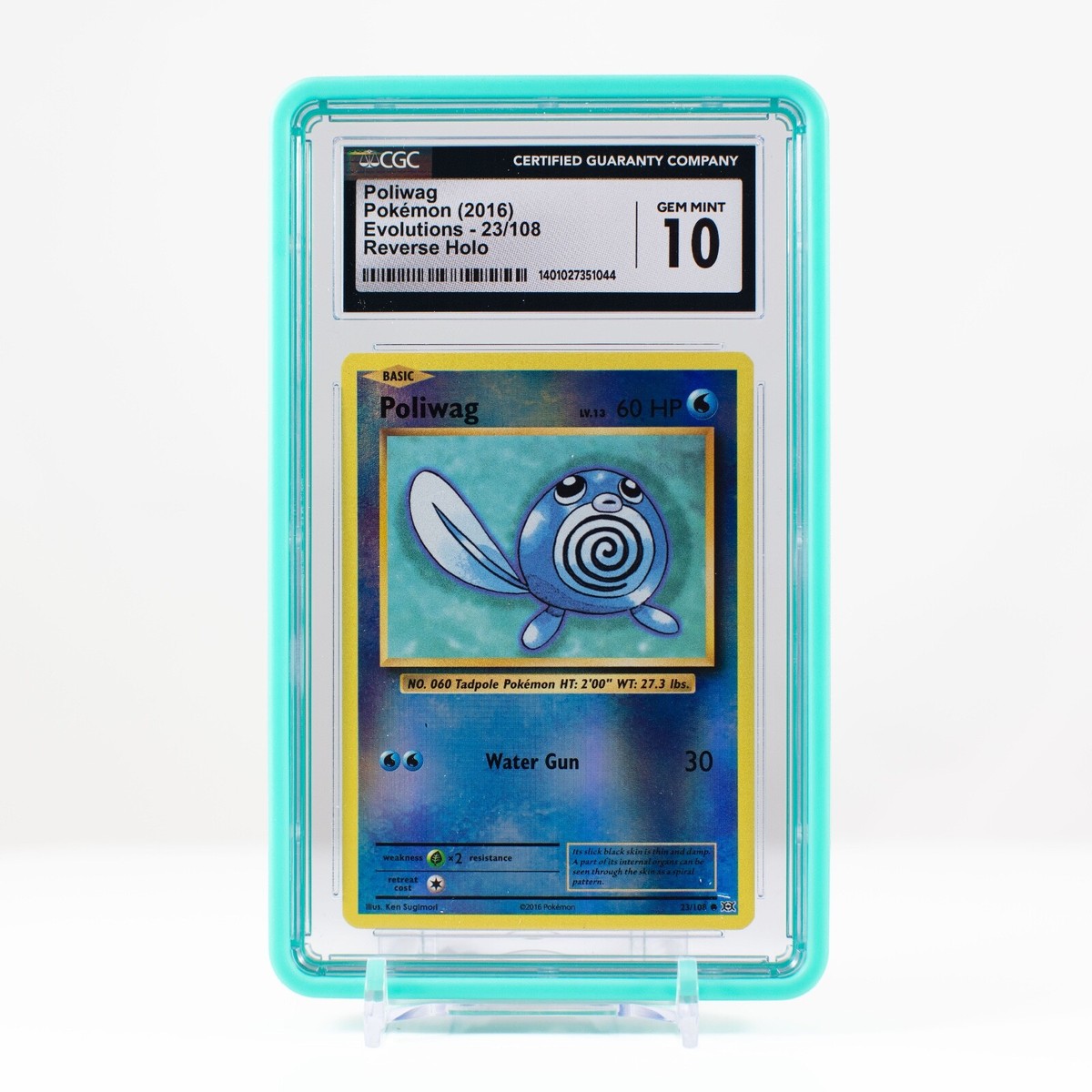rare poliwag card 1996 Pokemon Japanese Base Set No Rarity Symbol #60 PSA 9 MINT on Fanatics Collect The Defending Pokemon is now Asleep. Poliwag Reverse Holo - 060/165