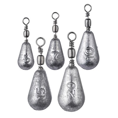 5 tlg. Tropfenblei Set 5g-20g Grundblei Angeln Aal Karpfen Zander Zite Fishing