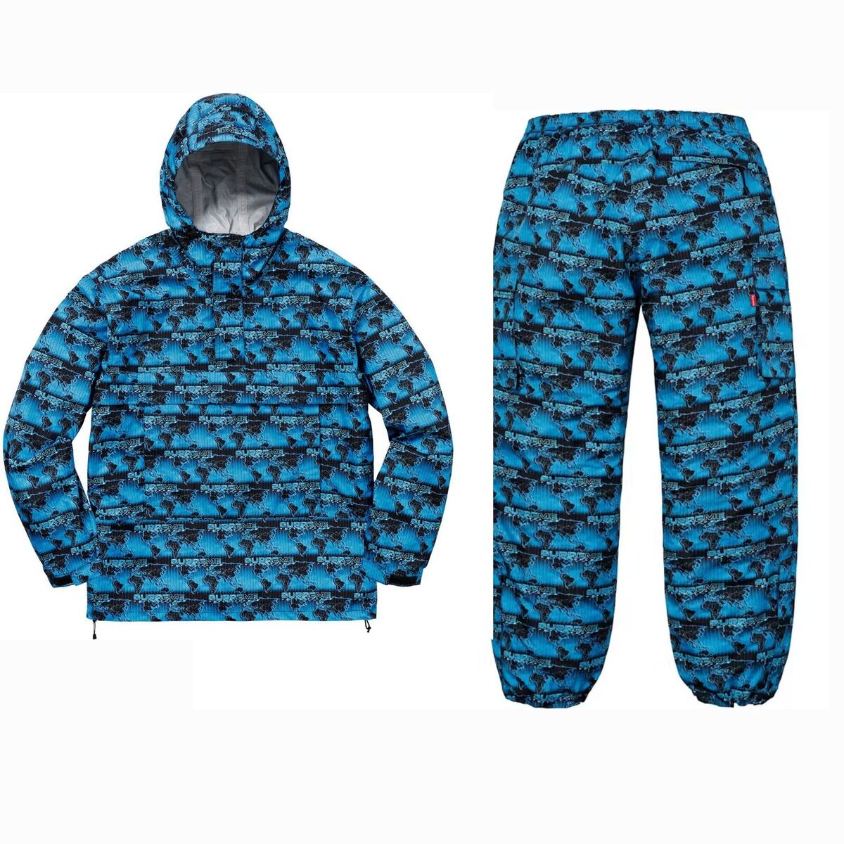 SUPREME World Famous Taped Seam Hooded Pullover (S) & Pants SUPREME World Famous Taped Seam Hooded Pullover (S) & Pants