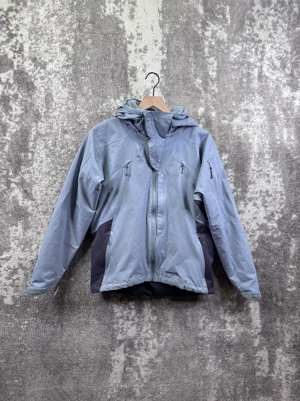 patagonia nylon rain coat full zip mesh lined jacket