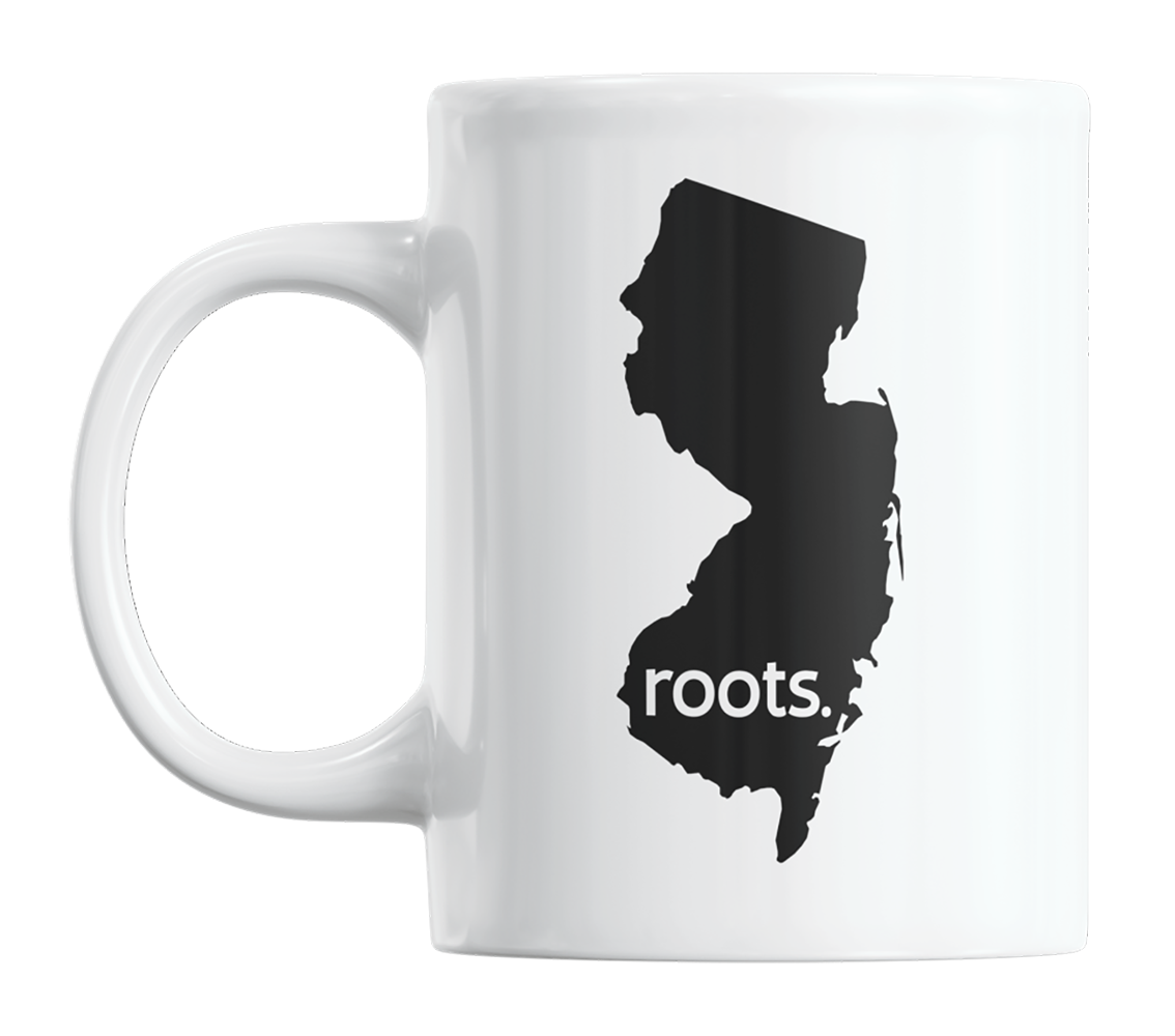 New Jersey Roots & NJ USA State Map, US Citizen Coffee & Tea Mug Cup