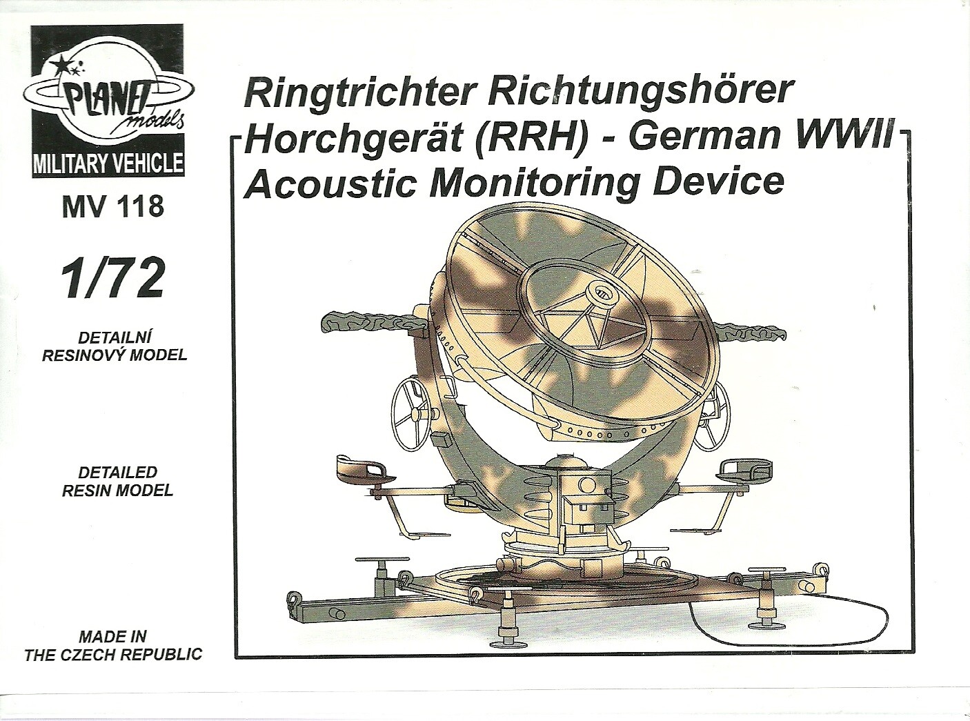 Planet Models 1/72 (20mm) Ringtrichter Richtungshörer Horchgerät (RRH)