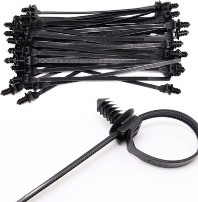 Benliu 20Pcs Cable Zip Ties, 8.3x0.2 Inch Heavy Duty Nylon Push Mount Self For