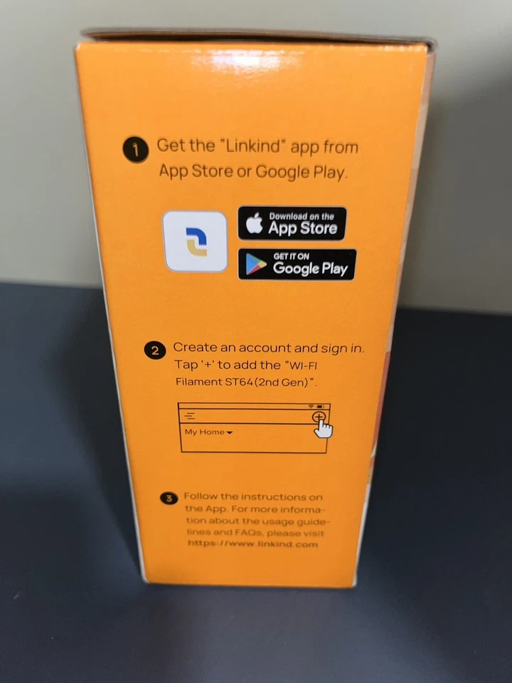 Linkind WiFi Vintage Smart Filament Led Bulb 2- pack App Remote Controlled - Image 4 of 4