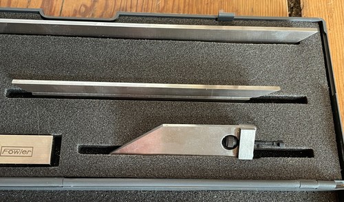 Fowler Complete Universal Dial Protractor 6" and 12" Blade Nice used Condition - Picture 4 of 6