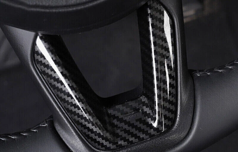 Cubierta de embellecedor de panel tipo U para volante de fibra de carbono para Mazda 6 Atenza 2018-2019 Foto 3 de 4