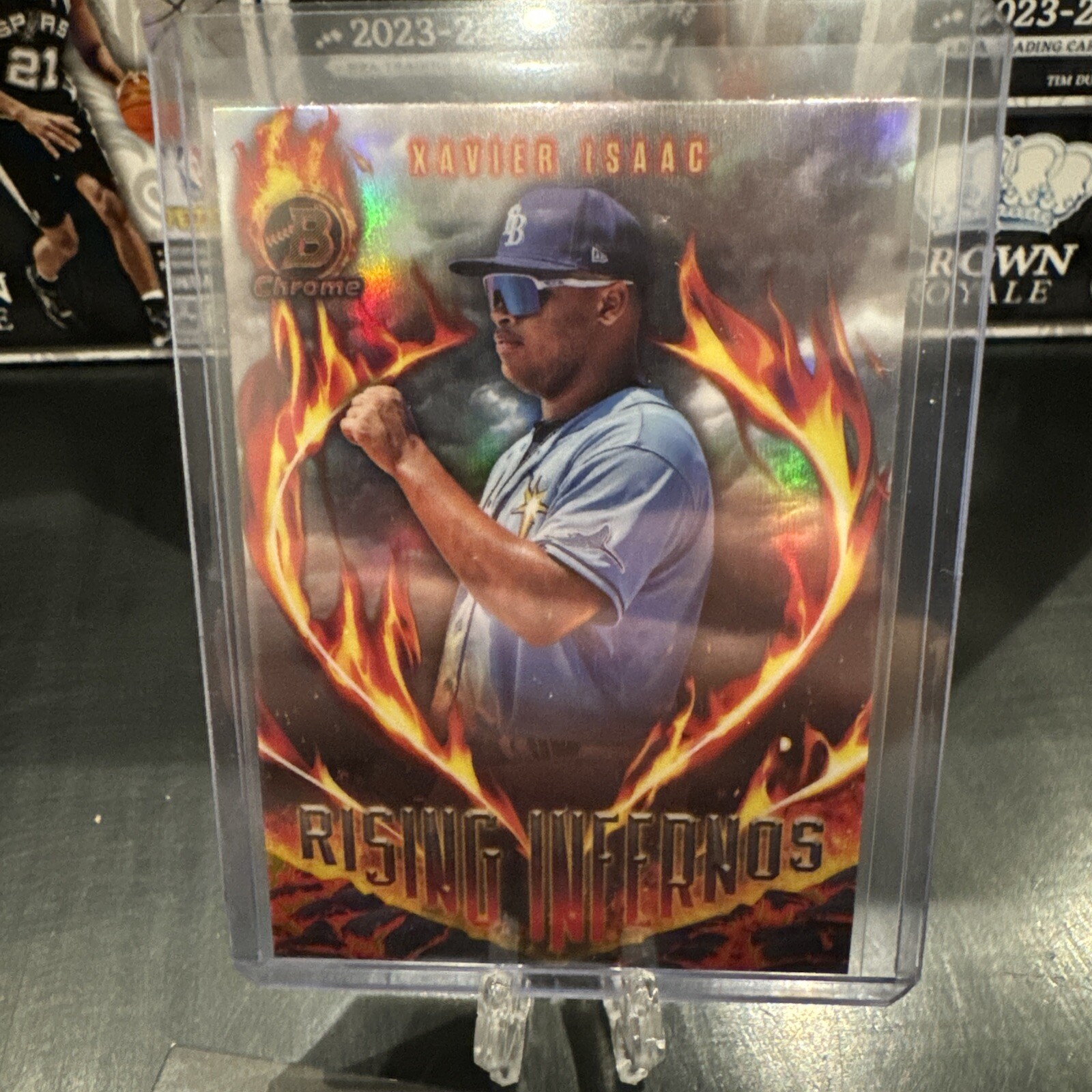 2024 BOWMAN XAVIER ISAAC RISING INFERNOS REFRACTOR #RI-16 TAMPA BAY RAYS