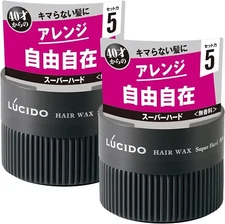 Set 2 Packs LUCIDO Hair Wax Super Hard Men's Styling Agent 80g