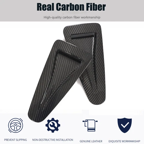 For Nissan GTR R35 2008-20 Real Carbon Bonnet Hood Vent Scoops Air Intake Ducts - Foto 2 di 9