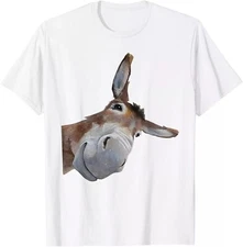 Peach-Bruh Funny Donkey Art Donkey Head - Smile - Eagerlys T-Shirt