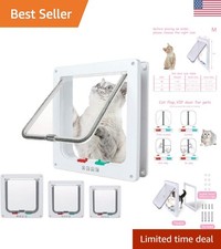 Weather-Resistant Cat Door with 4-Way Lock - Ideal for Interior  Exterior