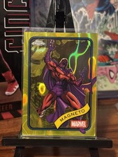 2025 Topps Chrome Marvel Magneto Yellow Lava Refractor #169