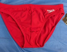 Speedo Powerflex Eco BRIGHT RED Swim Brief Size 32