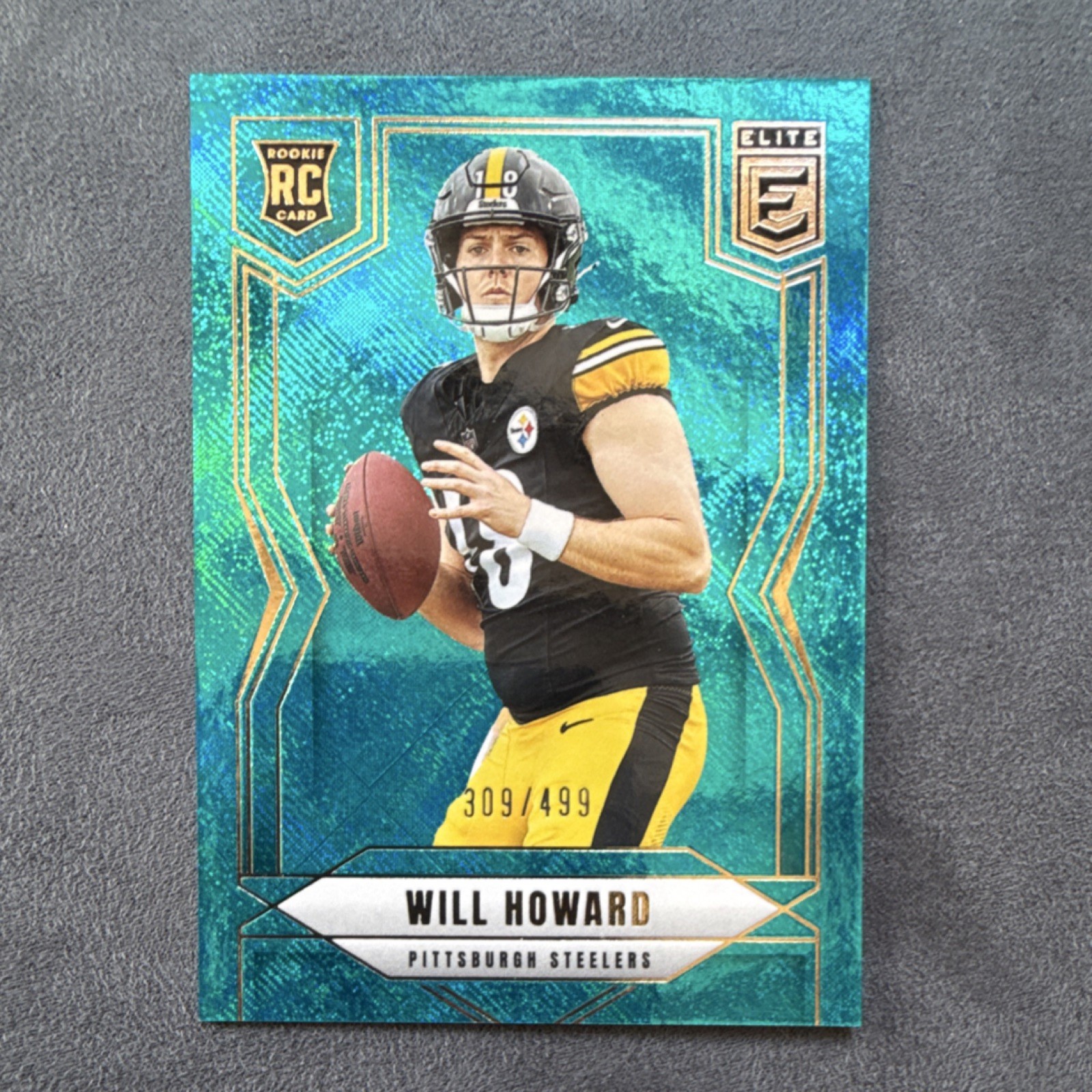 2025 Panini Donruss Elite Teal Rookie Will Howard #150 Steelers /499