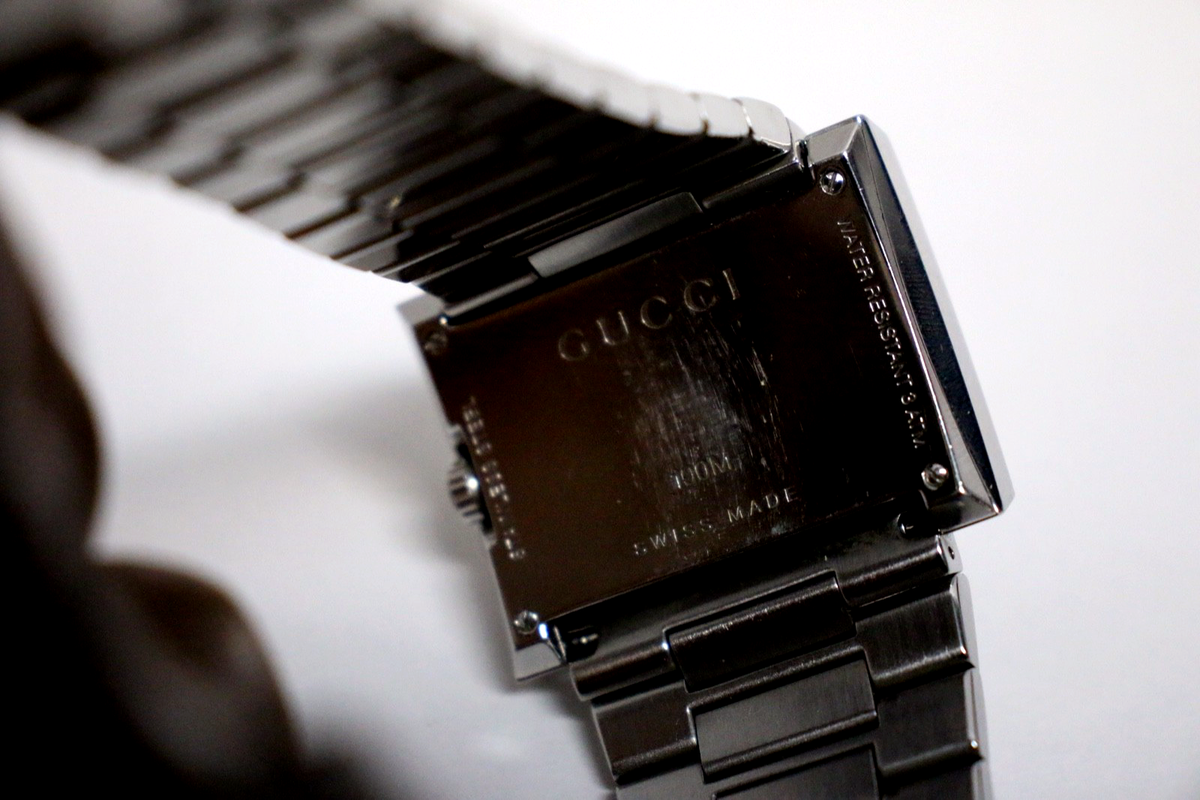 Gucci 100M Gents Stainless Steel Wrist Watch Rectangle Watch