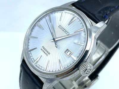 SEIKO PRESAGE Cocktail Time Automatic Watch Ice Blue Dial 4R35