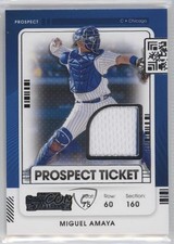 2021 Panini Contenders Prospect Ticket Jersey Miguel Amaya #PTJ-MA 0g13
