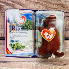 Ty McDonalds Dinosaur Trio Rex The T-Rex Teenie Beanie Baby Rare