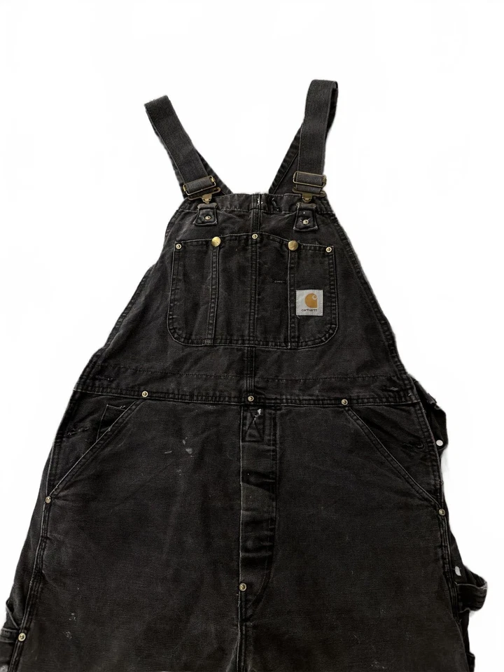 Carhartt男式黑色牛仔连体裤 — 第 2/4 张图片
