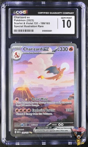 Charizard EX 199/165 Special Illustration Rare Pokemon CGC 10 Gem Mint